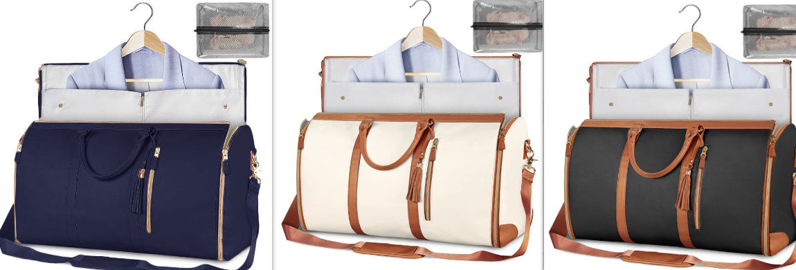 Portable Travel Bag for Clothes, Large Luggage Suitcase for Women with Shoe Compartment, Waterproof