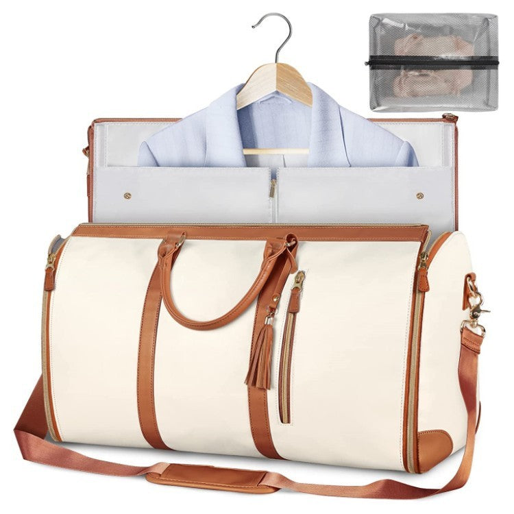 Portable Travel Bag for Clothes, Large Luggage Suitcase for Women with Shoe Compartment, Waterproof