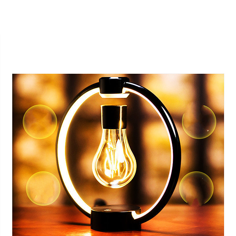 Floating Desk Lamp, Night Light. Magnetic Levitation Bulb. Retro Bedroom Bedside LED Eye Protection Night Light