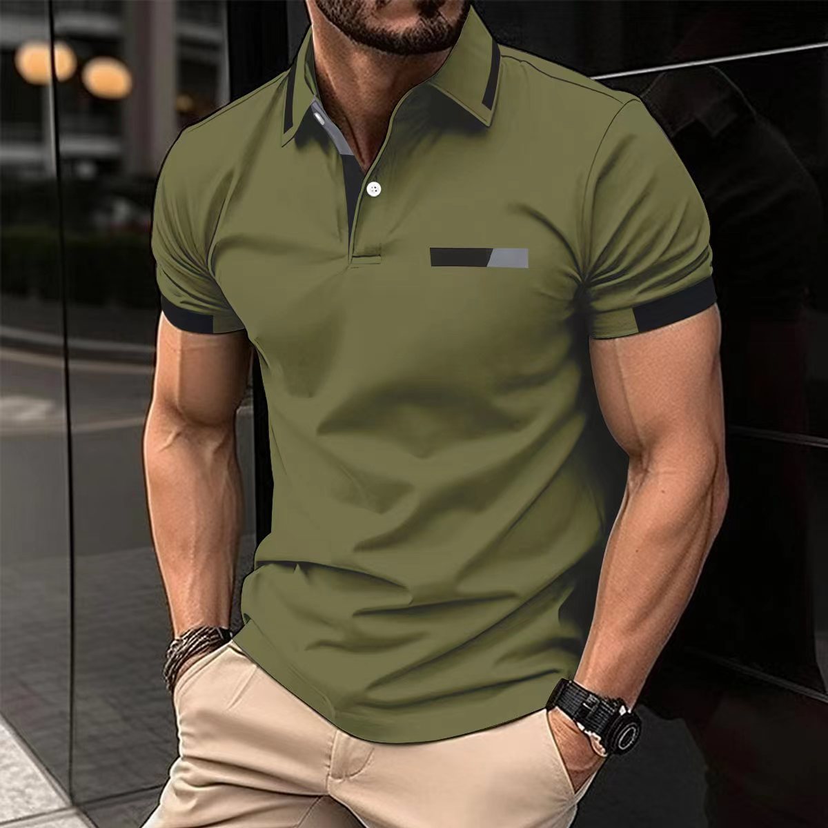 Camisas tipo polo versátiles para hombres, para verano, con mangas cortas, transpirables y cómodas, camisas tipo polo casuales y de negocios, camisetas deportivas