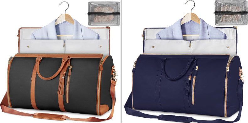 Portable Travel Bag for Clothes, Large Luggage Suitcase for Women with Shoe Compartment, Waterproof