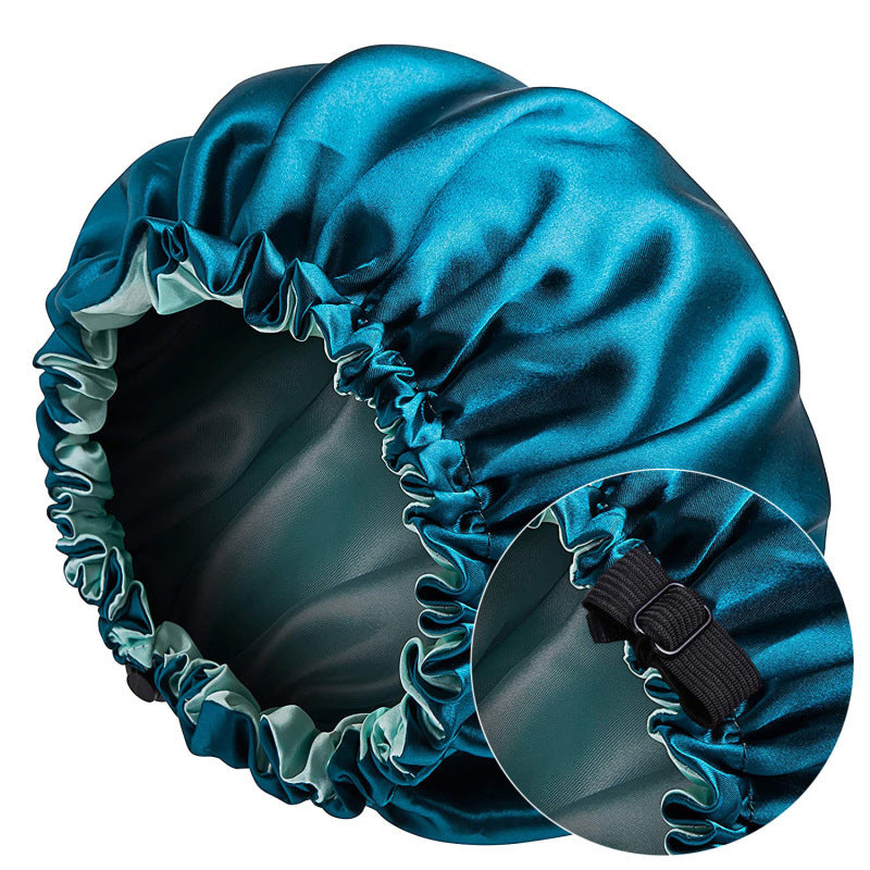 Wake up with silk hair! Satin hat for restful nights of sleep.