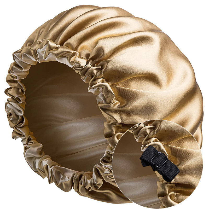 Wake up with silk hair! Satin hat for restful nights of sleep.