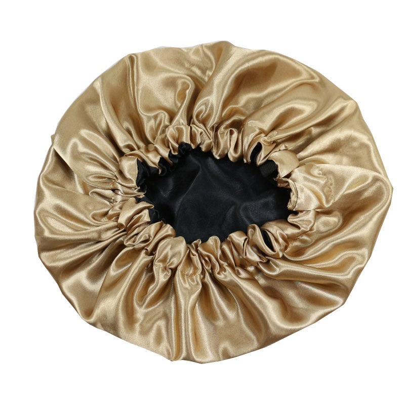 Wake up with silk hair! Satin hat for restful nights of sleep.