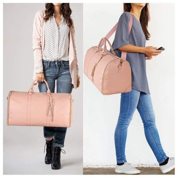 Portable Travel Bag for Clothes, Large Luggage Suitcase for Women with Shoe Compartment, Waterproof