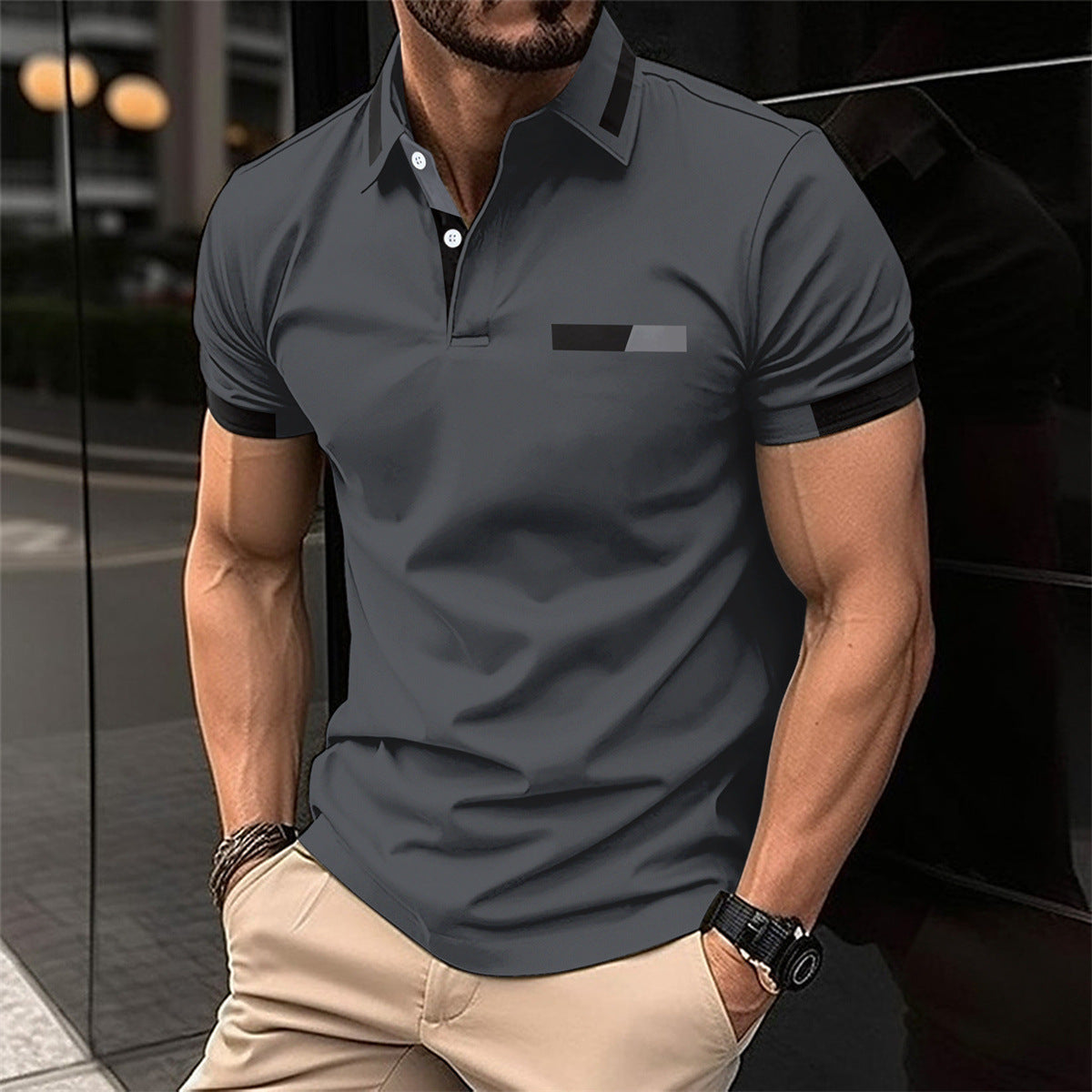 Camisas tipo polo versátiles para hombres, para verano, con mangas cortas, transpirables y cómodas, camisas tipo polo casuales y de negocios, camisetas deportivas
