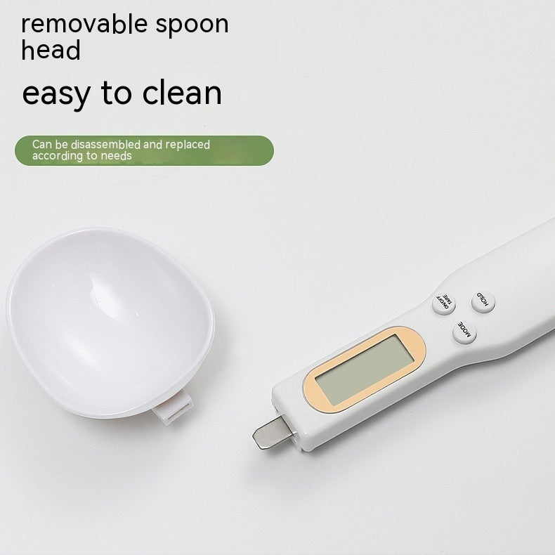 Electronic food measuring spoon. High-precision scale.