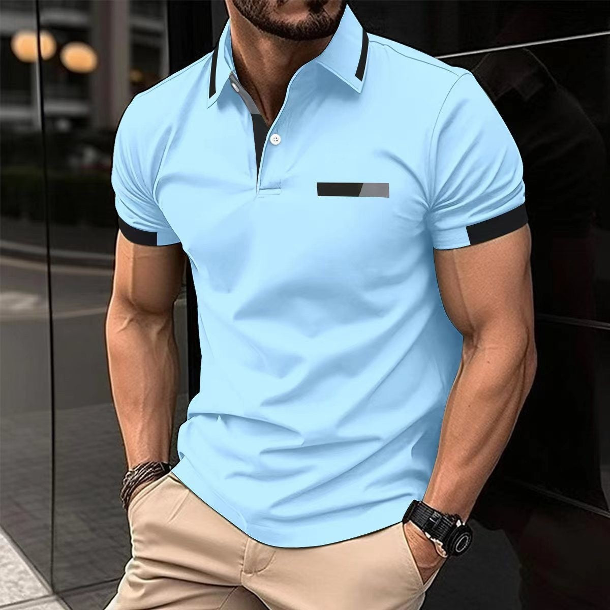 Camisas tipo polo versátiles para hombres, para verano, con mangas cortas, transpirables y cómodas, camisas tipo polo casuales y de negocios, camisetas deportivas
