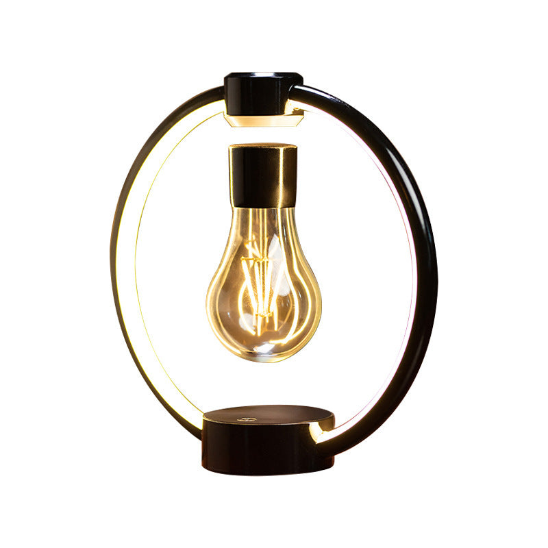 Floating Desk Lamp, Night Light. Magnetic Levitation Bulb. Retro Bedroom Bedside LED Eye Protection Night Light