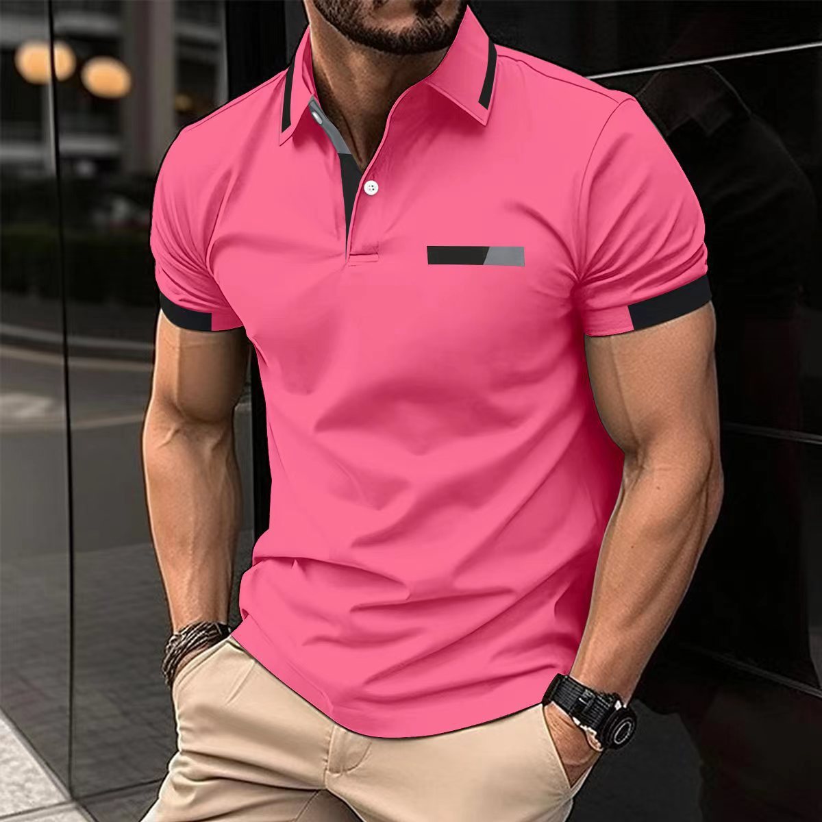 Camisas tipo polo versátiles para hombres, para verano, con mangas cortas, transpirables y cómodas, camisas tipo polo casuales y de negocios, camisetas deportivas