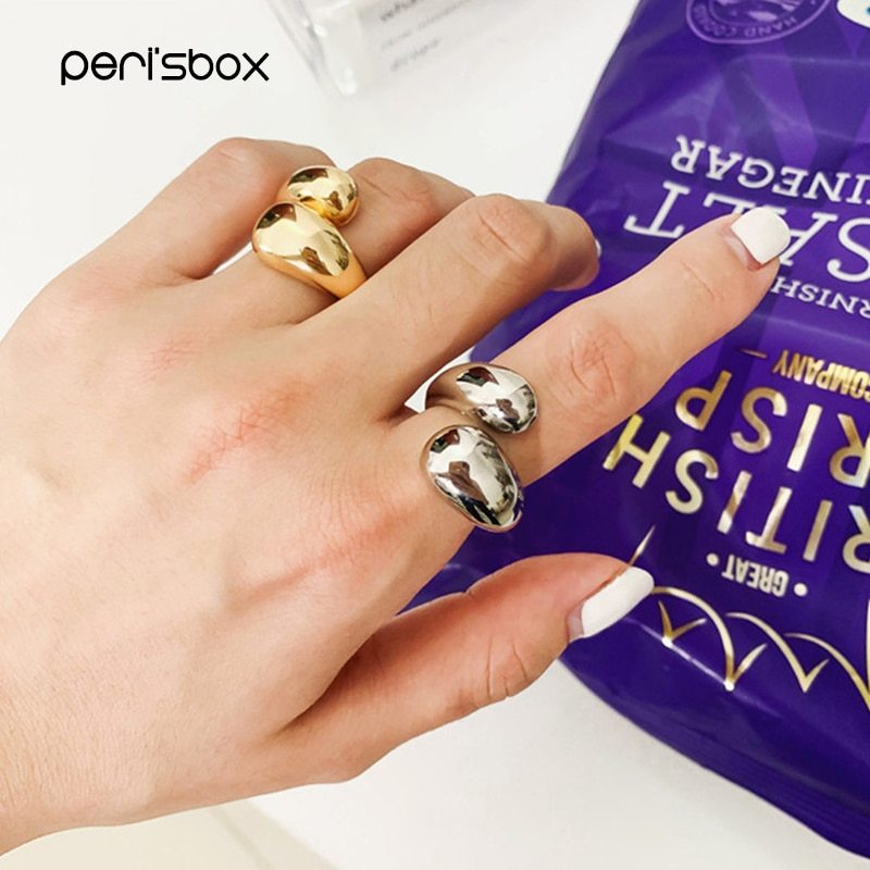 Double Drop Ring Minimalist design: A unique touch for your look.