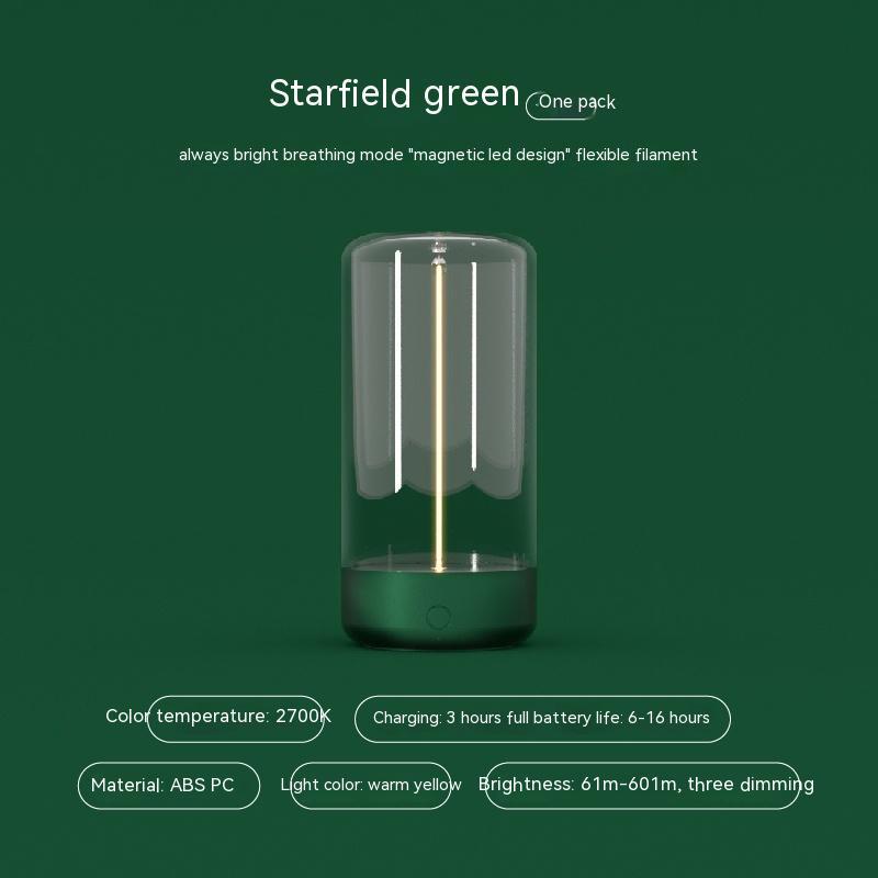 Minimalist Filament Table Lamp, Cordless, Rechargeable, Modern, Portable Night Lights, Bedside Lamps, Ambient Light