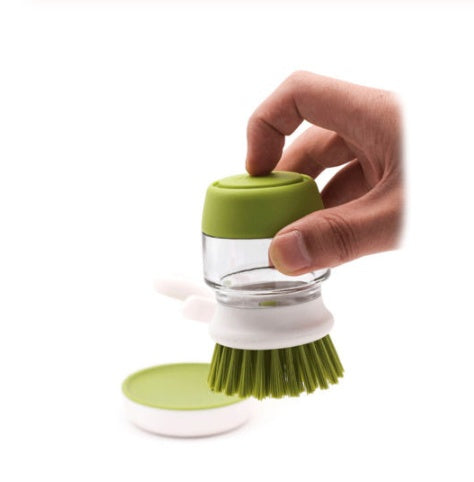 Cepillo para lavar platos y ollas con jabón líquido para vajilla
