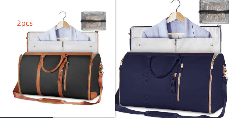 Portable Travel Bag for Clothes, Large Luggage Suitcase for Women with Shoe Compartment, Waterproof
