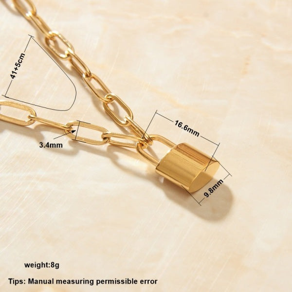 Give a Padlock Necklace and surprise your loved ones. Stainless Steel Pendant Chain