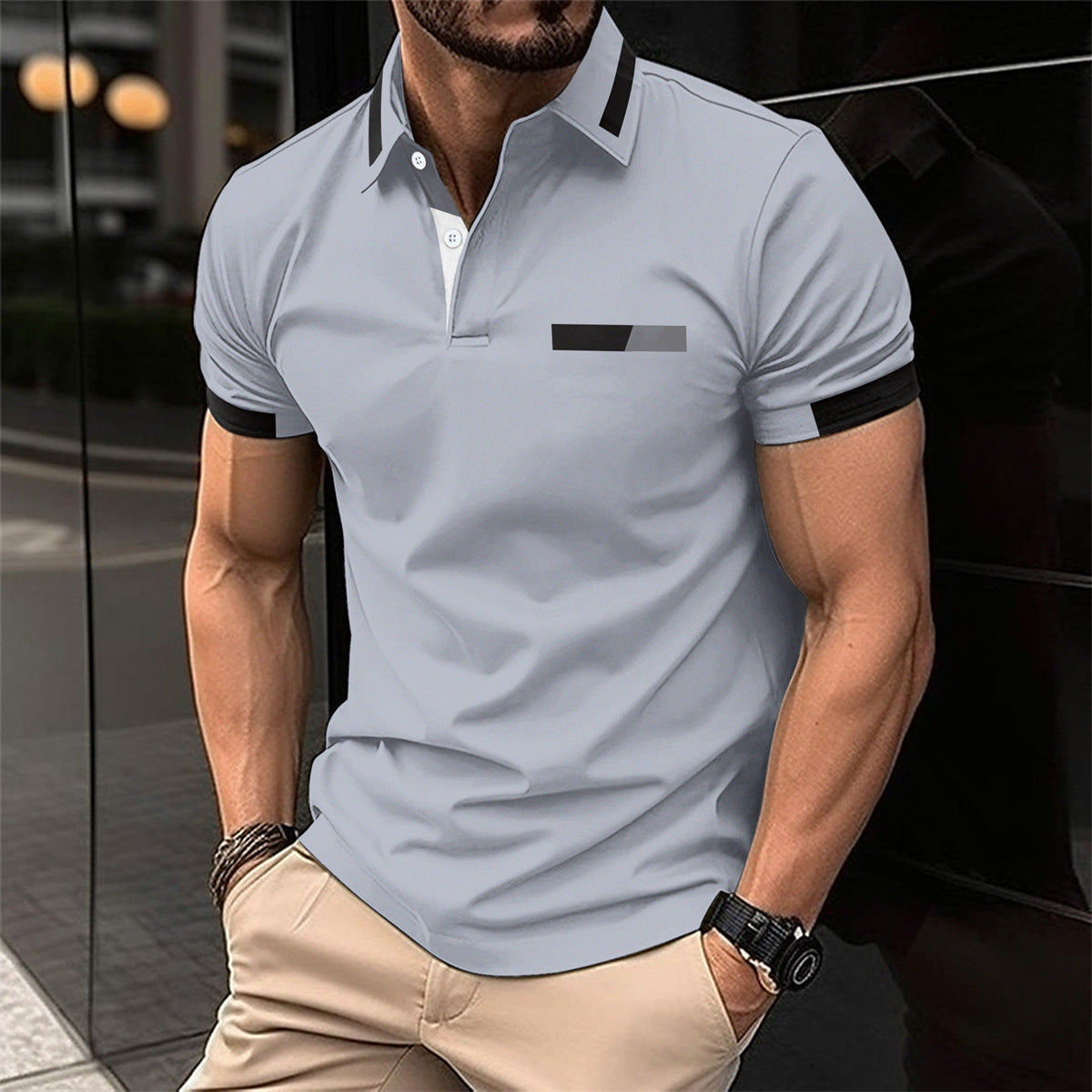 Camisas tipo polo versátiles para hombres, para verano, con mangas cortas, transpirables y cómodas, camisas tipo polo casuales y de negocios, camisetas deportivas