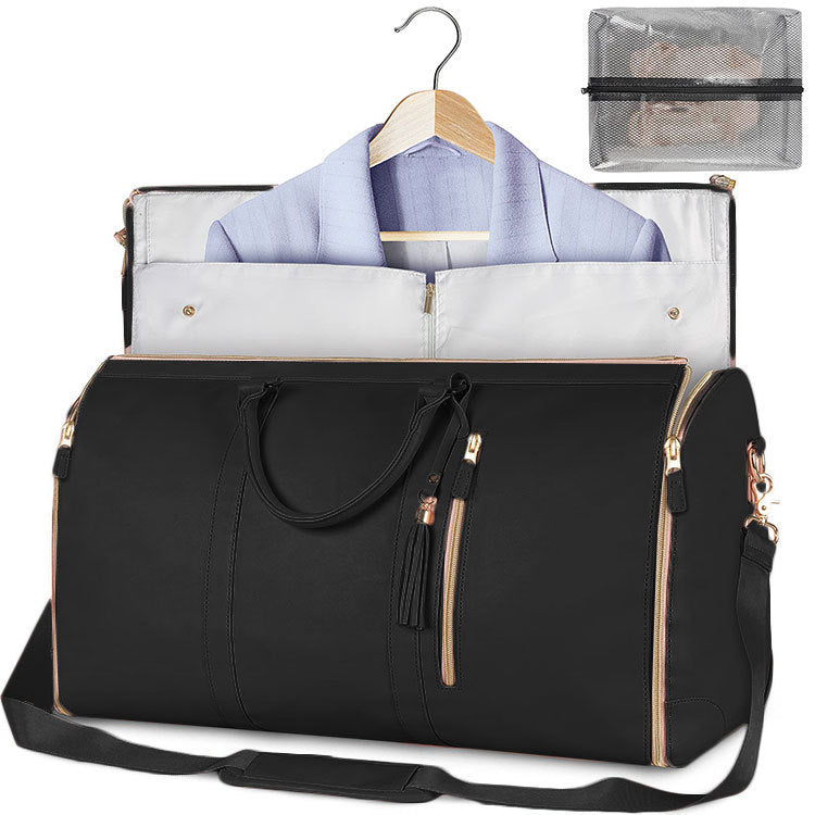 Portable Travel Bag for Clothes, Large Luggage Suitcase for Women with Shoe Compartment, Waterproof