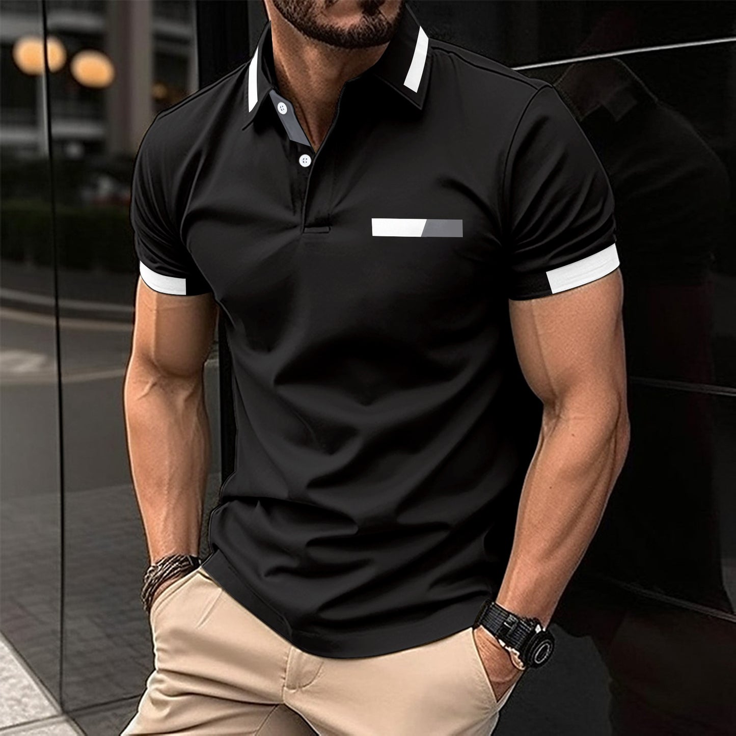 Camisas tipo polo versátiles para hombres, para verano, con mangas cortas, transpirables y cómodas, camisas tipo polo casuales y de negocios, camisetas deportivas