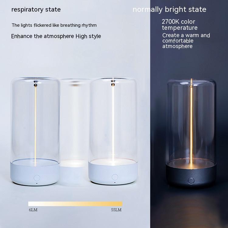 Minimalist Filament Table Lamp, Cordless, Rechargeable, Modern, Portable Night Lights, Bedside Lamps, Ambient Light