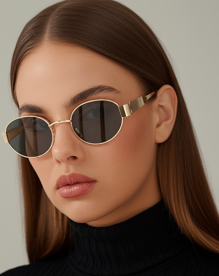 Feel chic and elegant with retro oval sunglasses