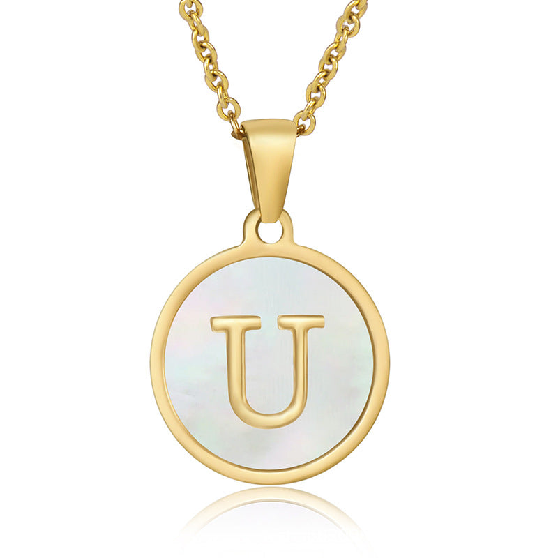 Your initial on a minimalist necklace! stainless steel jewelry