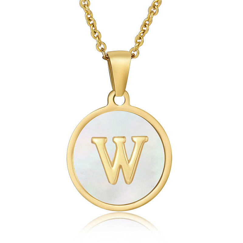 Your initial on a minimalist necklace! stainless steel jewelry