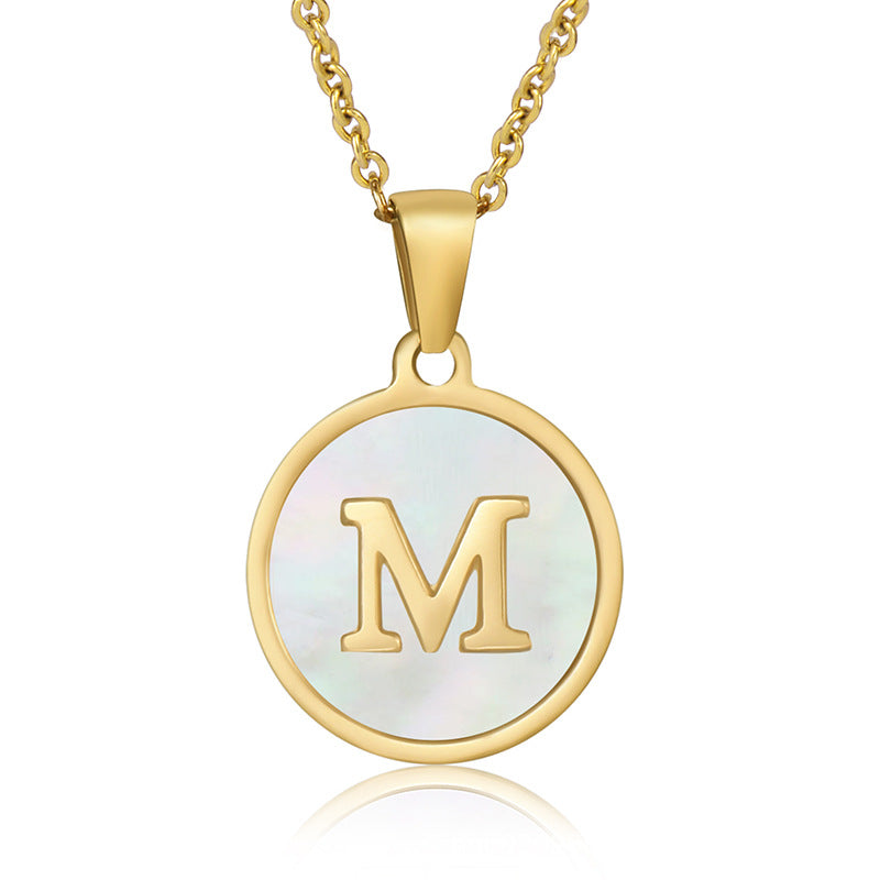 Your initial on a minimalist necklace! stainless steel jewelry