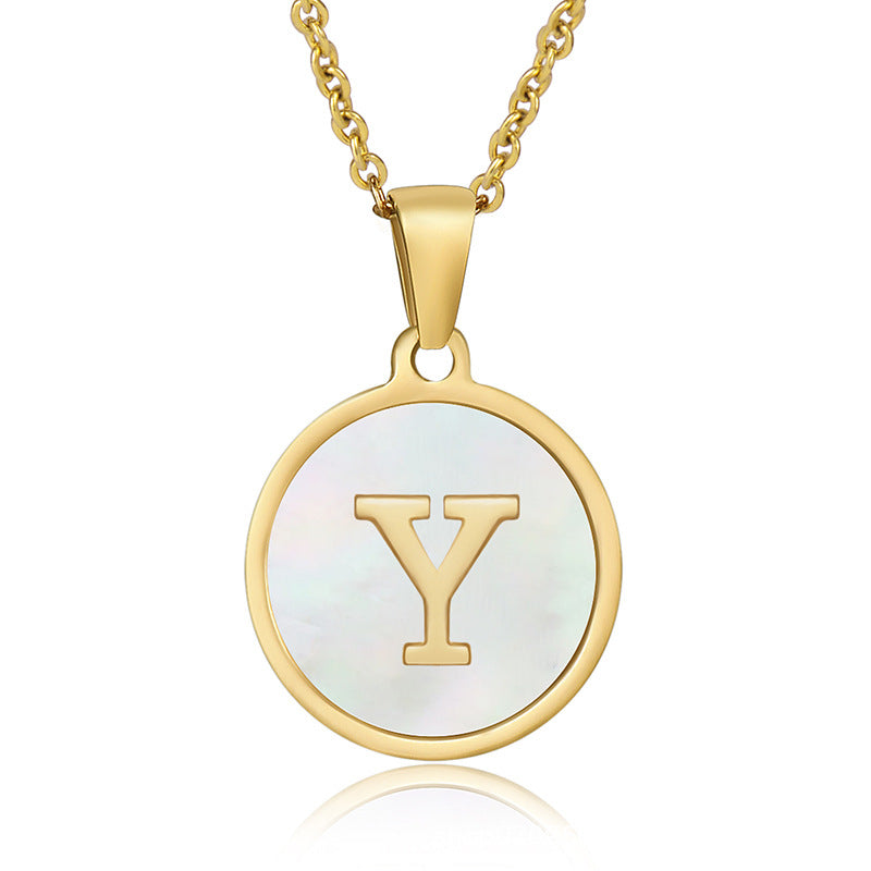 Your initial on a minimalist necklace! stainless steel jewelry
