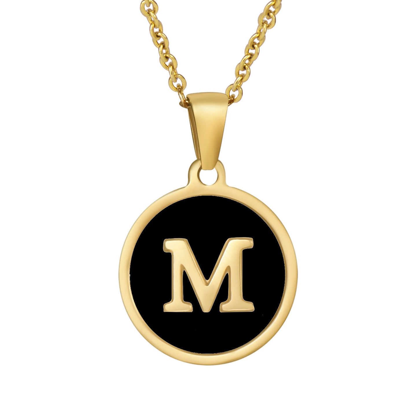 Your initial on a minimalist necklace! stainless steel jewelry