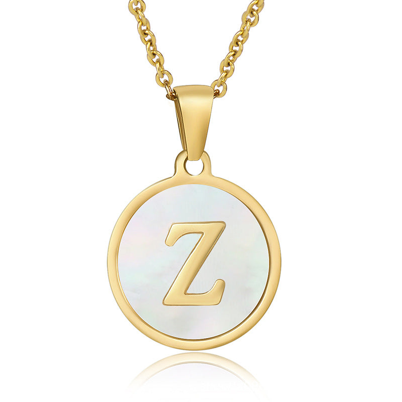 Your initial on a minimalist necklace! stainless steel jewelry