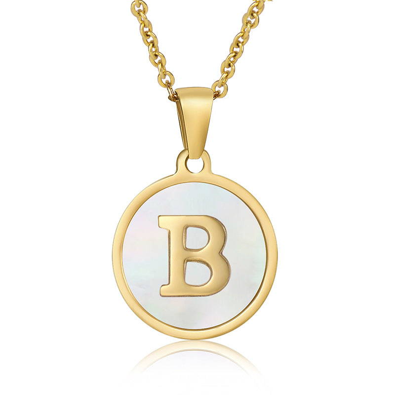 Your initial on a minimalist necklace! stainless steel jewelry