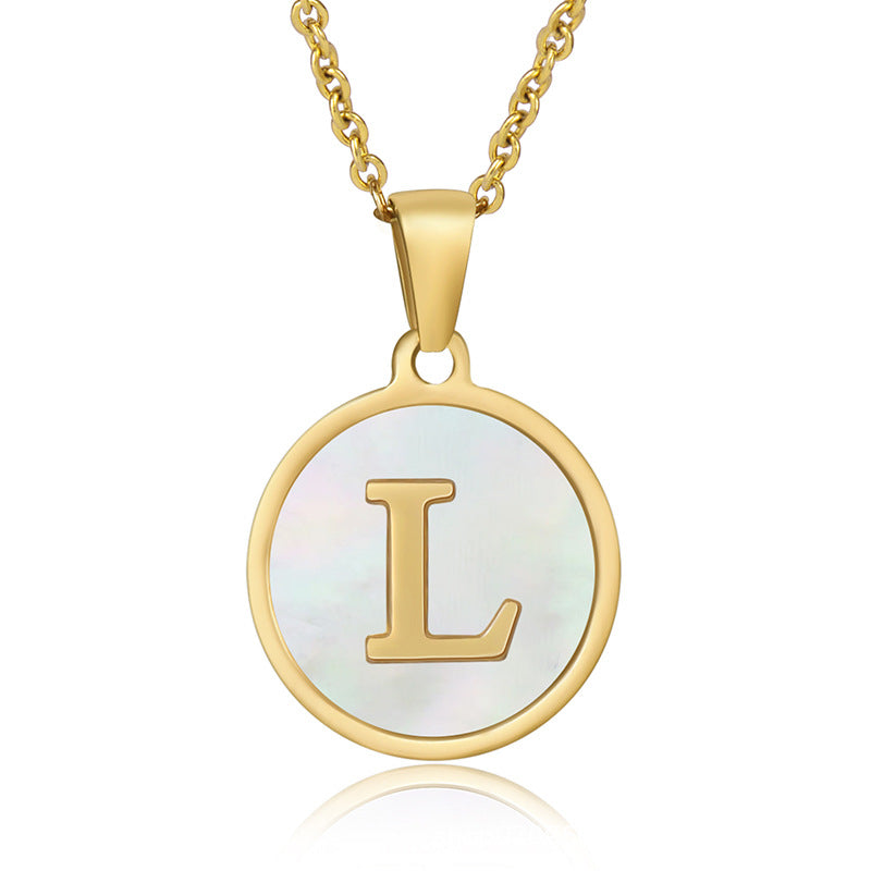 Your initial on a minimalist necklace! stainless steel jewelry