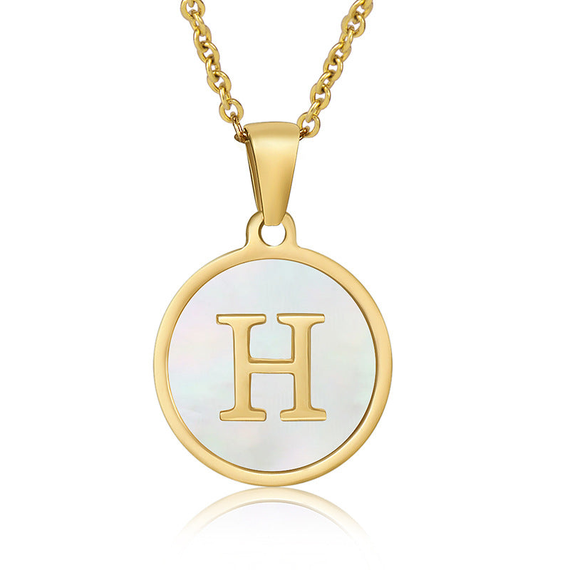Your initial on a minimalist necklace! stainless steel jewelry