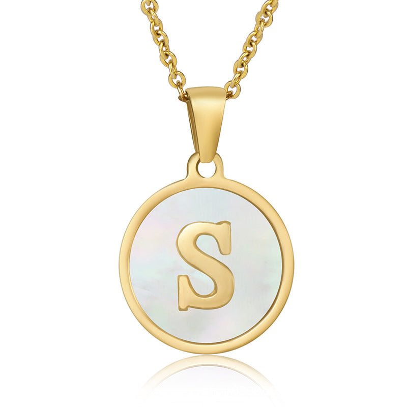 Your initial on a minimalist necklace! stainless steel jewelry