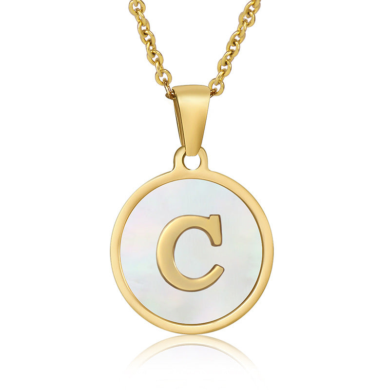 Your initial on a minimalist necklace! stainless steel jewelry