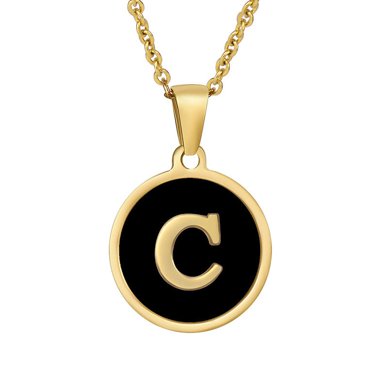Your initial on a minimalist necklace! stainless steel jewelry