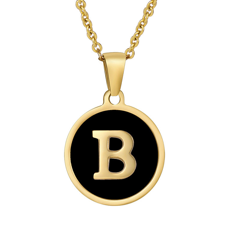 Your initial on a minimalist necklace! stainless steel jewelry