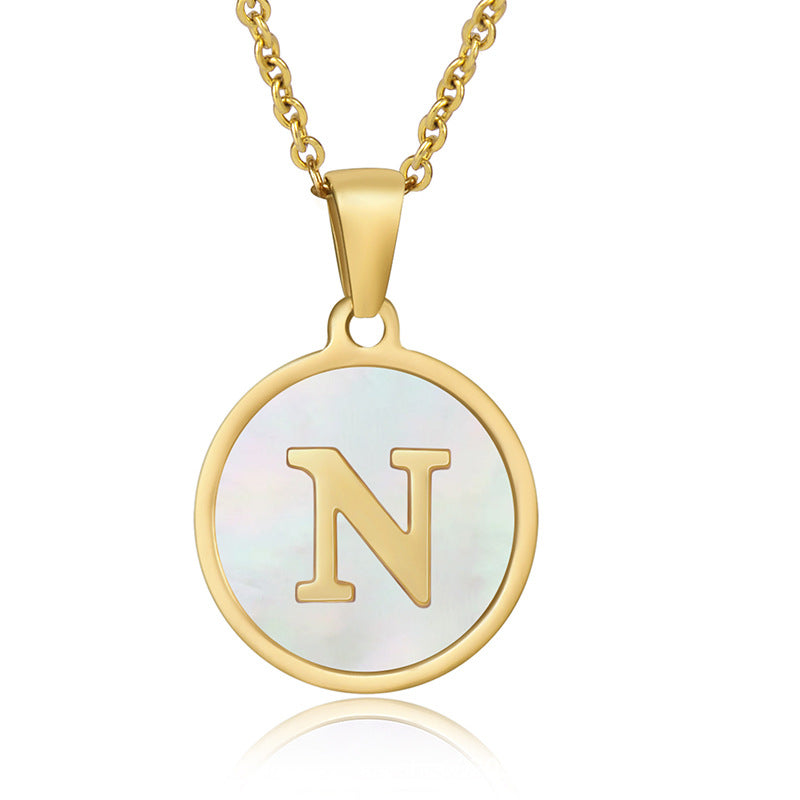 Your initial on a minimalist necklace! stainless steel jewelry