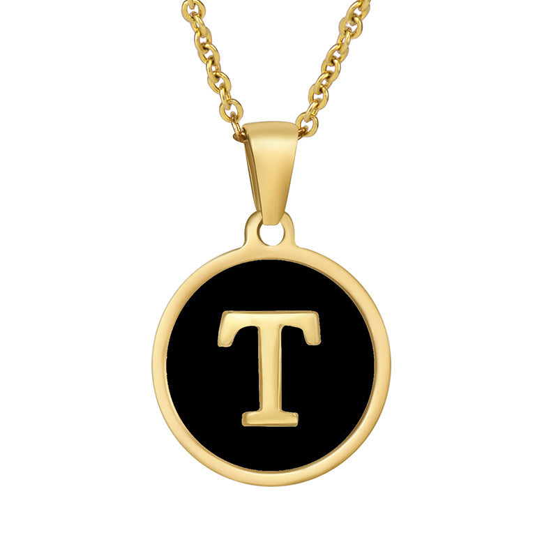 Your initial on a minimalist necklace! stainless steel jewelry