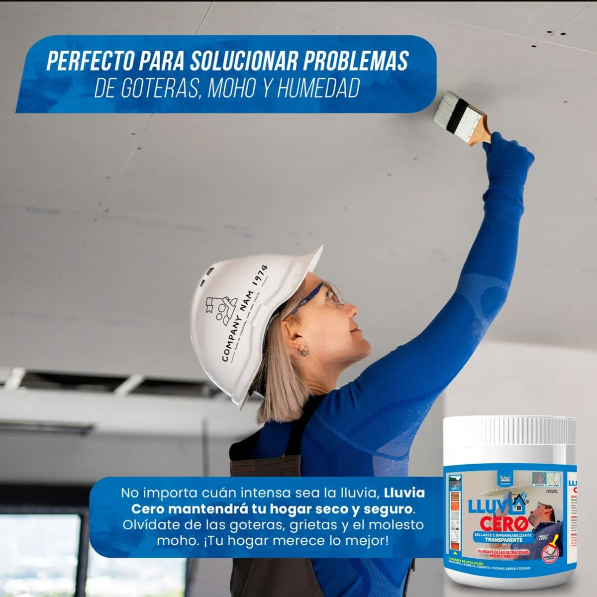ZERO RAIN Transparent Waterproofing. Roof Sealer, Gloss Finish