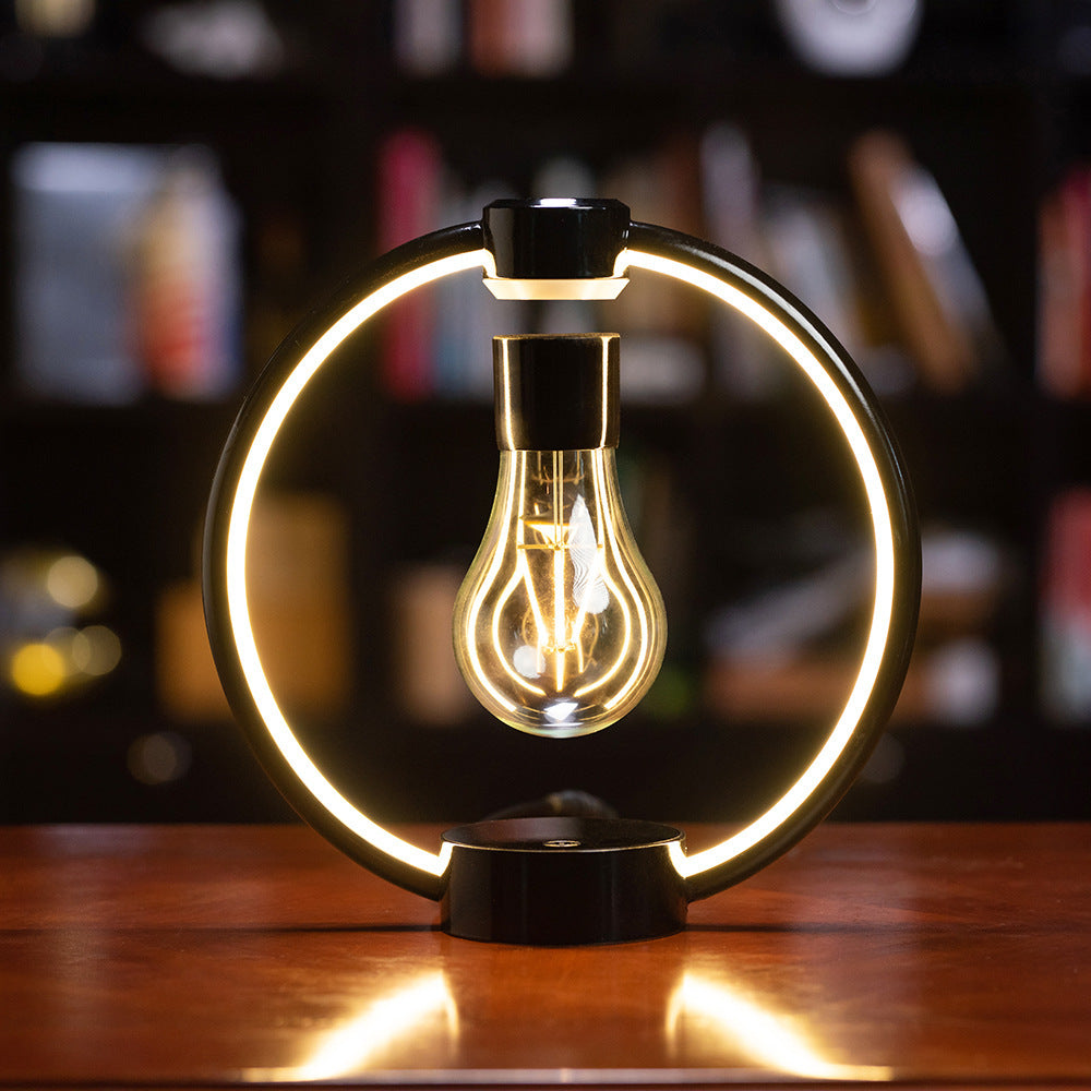 Floating Desk Lamp, Night Light. Magnetic Levitation Bulb. Retro Bedroom Bedside LED Eye Protection Night Light