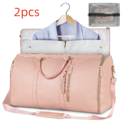 Portable Travel Bag for Clothes, Large Luggage Suitcase for Women with Shoe Compartment, Waterproof