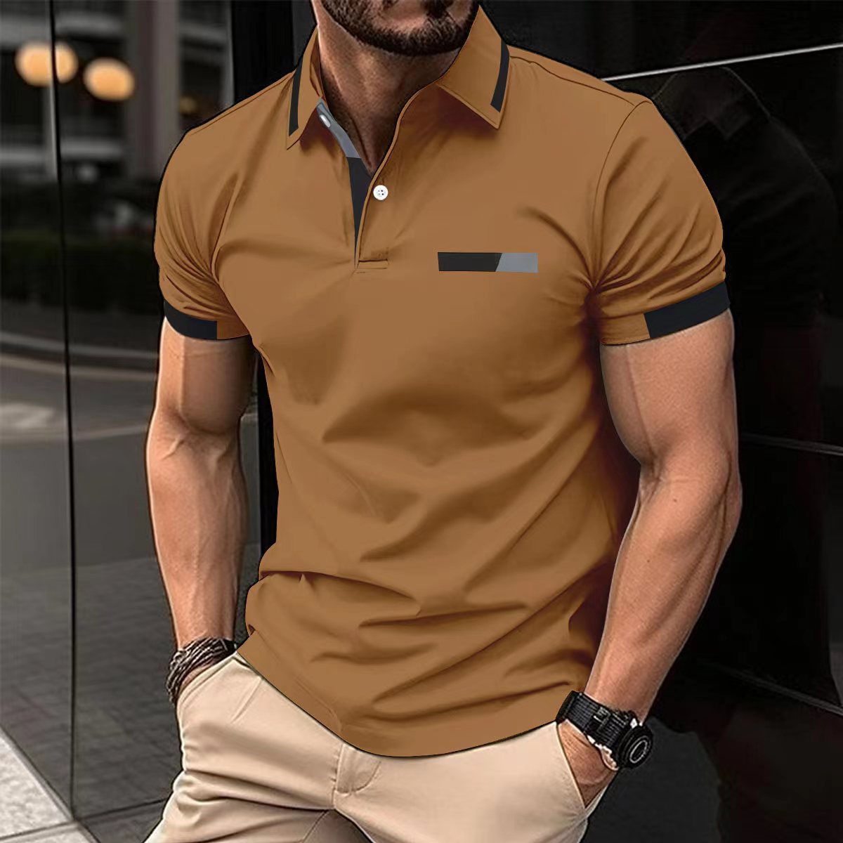 Camisas tipo polo versátiles para hombres, para verano, con mangas cortas, transpirables y cómodas, camisas tipo polo casuales y de negocios, camisetas deportivas