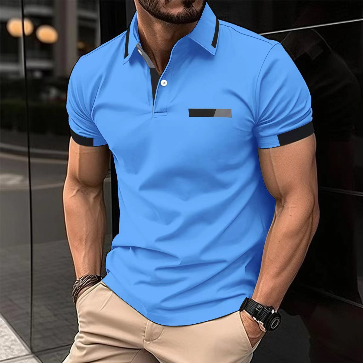 Camisas tipo polo versátiles para hombres, para verano, con mangas cortas, transpirables y cómodas, camisas tipo polo casuales y de negocios, camisetas deportivas