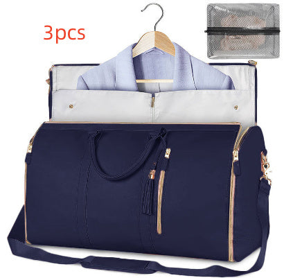 Portable Travel Bag for Clothes, Large Luggage Suitcase for Women with Shoe Compartment, Waterproof