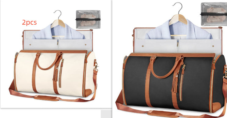 Portable Travel Bag for Clothes, Large Luggage Suitcase for Women with Shoe Compartment, Waterproof