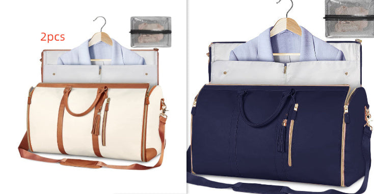 Portable Travel Bag for Clothes, Large Luggage Suitcase for Women with Shoe Compartment, Waterproof