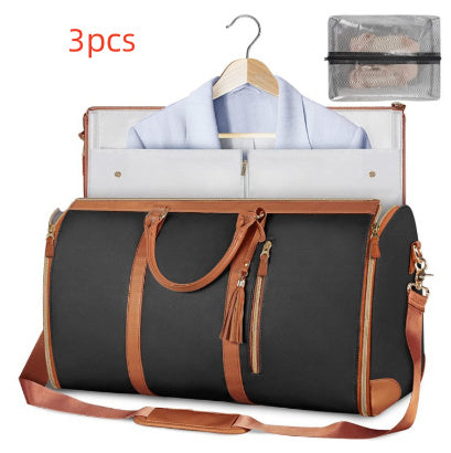 Portable Travel Bag for Clothes, Large Luggage Suitcase for Women with Shoe Compartment, Waterproof
