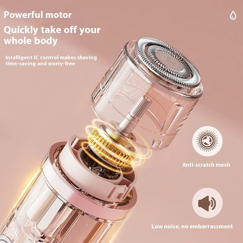 Electric Shaver for Women, 2 in 1 Rechargeable Electric Shaver, Double-Head Design, Electric Pubic Hair Removal, Multifunctional Bikini Trimmer