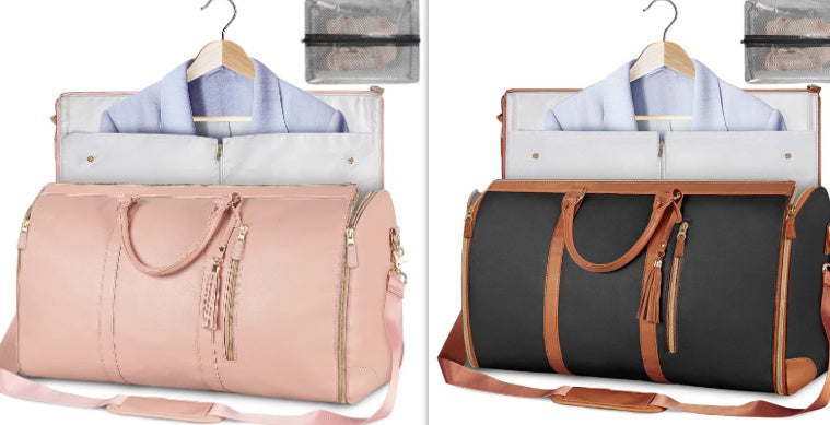 Portable Travel Bag for Clothes, Large Luggage Suitcase for Women with Shoe Compartment, Waterproof